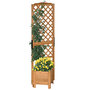 Voir la diapositive 4 : OUTSUNNY Jardinière avec treillis - bac à fleurs - jardinière sur pied - dim. 54,5L x 52l x 180H cm - bois sapin pré-huilé