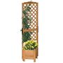 Voir la diapositive 4 : OUTSUNNY Jardinière avec treillis - bac à fleurs - jardinière sur pied - dim. 54,5L x 52l x 180H cm - bois sapin pré-huilé