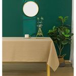 UNIVERS DECOR Nappe antitache unie Beige rectangulaire 145 x 240 cm