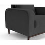 Voir la diapositive 4 : LISA DESIGN Albane - fauteuil en velours côtelé pieds bois foncé