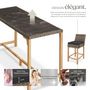 Voir la diapositive 3 : tectake Ensemble table en rotin avec 6 chaises avec cadre en aluminium marron naturel