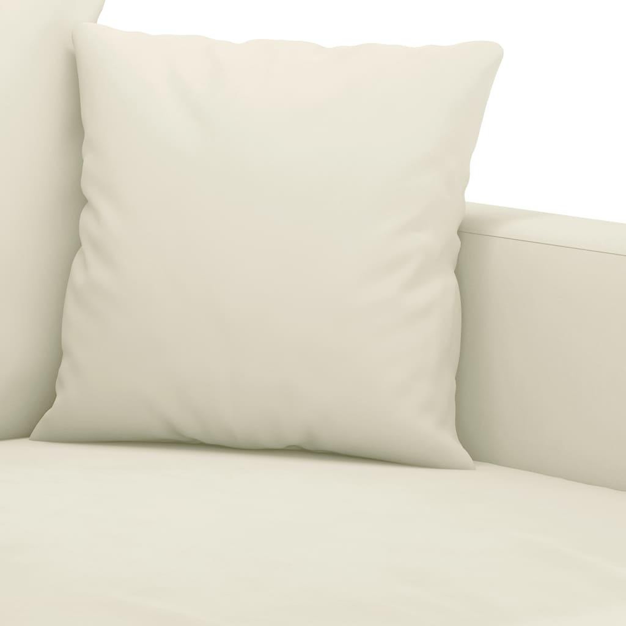 Voir la diapositive 5 : VIDAXL Ensemble de canapes 2 pcs avec coussins Creme Velours