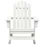Voir la diapositive 2 : VIDAXL Chaise a bascule de jardin Bois Blanc