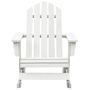 Voir la diapositive 2 : VIDAXL Chaise a bascule de jardin Bois Blanc