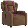 Voir la diapositive 2 : VIDAXL Fauteuil de massage inclinable Marron Tissu
