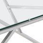 Voir la diapositive 5 : VIDAXL Table basse argente acier inoxydable et verre trempe