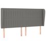 Voir la diapositive 2 : VIDAXL Tete de lit avec oreilles Gris fonce 163x23x118/128 cm Tissu