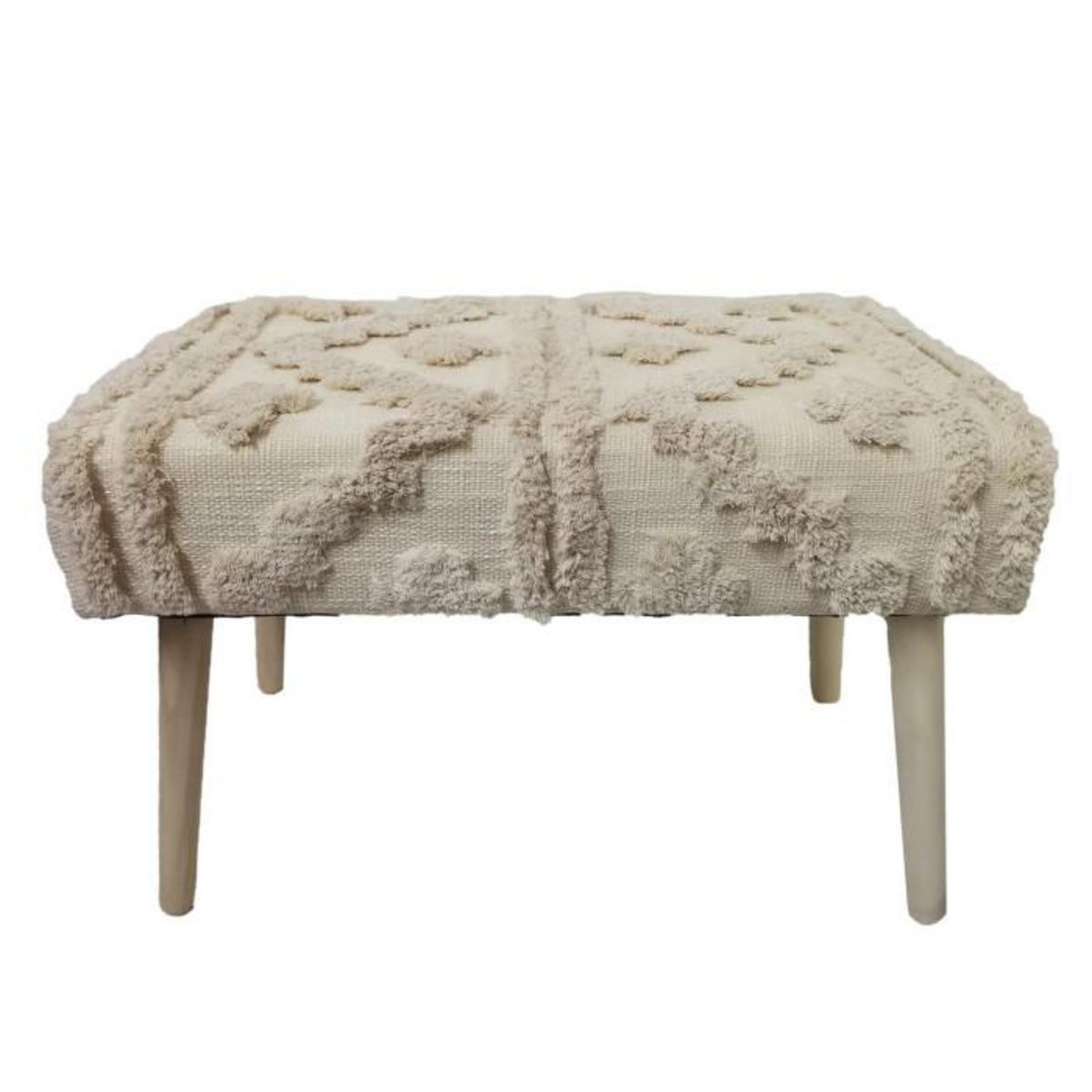 Paris Prix Banc Design en Bois  Mirage  60cm Blanc & Beige