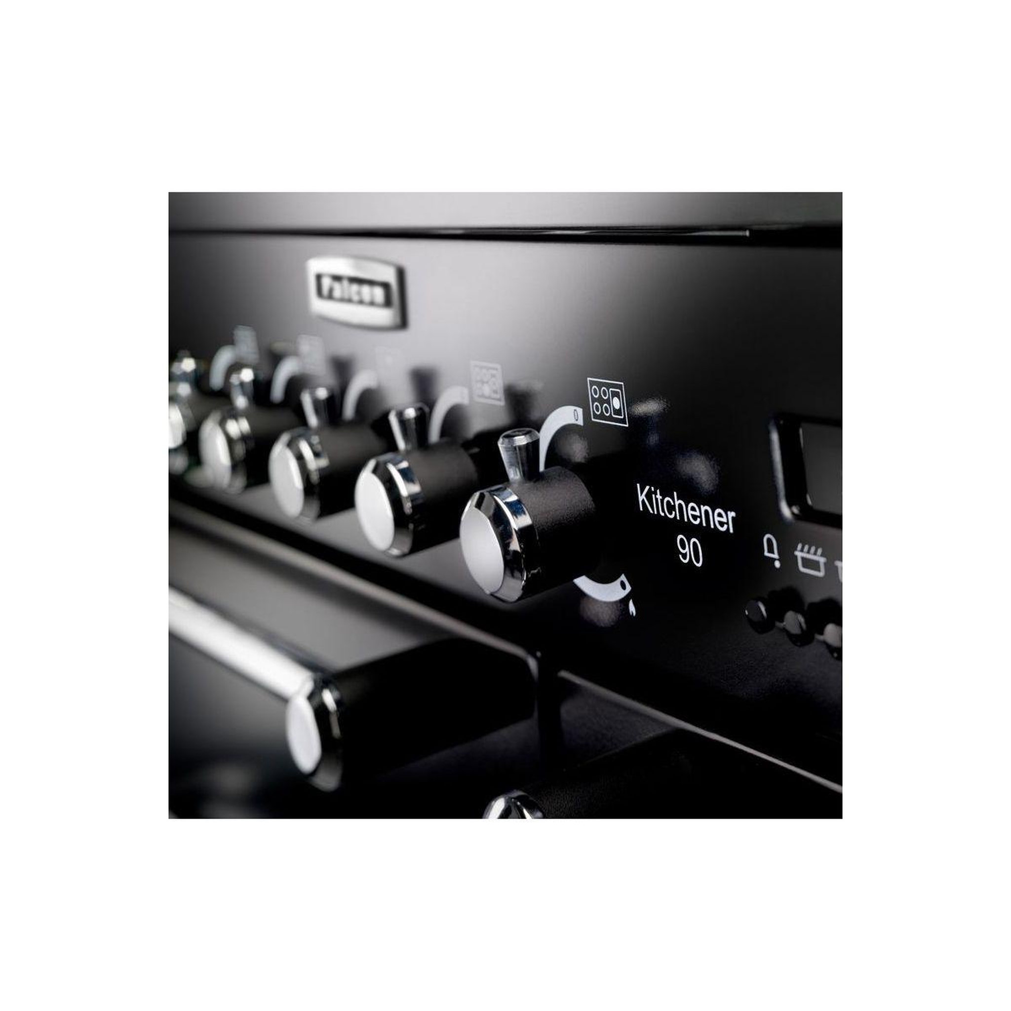 Voir la diapositive 4 : Falcon Piano de cuisson gaz KITCHENER 90 NOIR + WOK ET PLANCHA