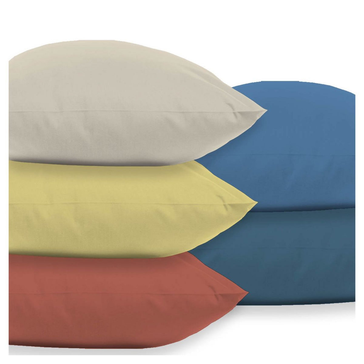 Taie d'oreiller unie en coton 47 fils 