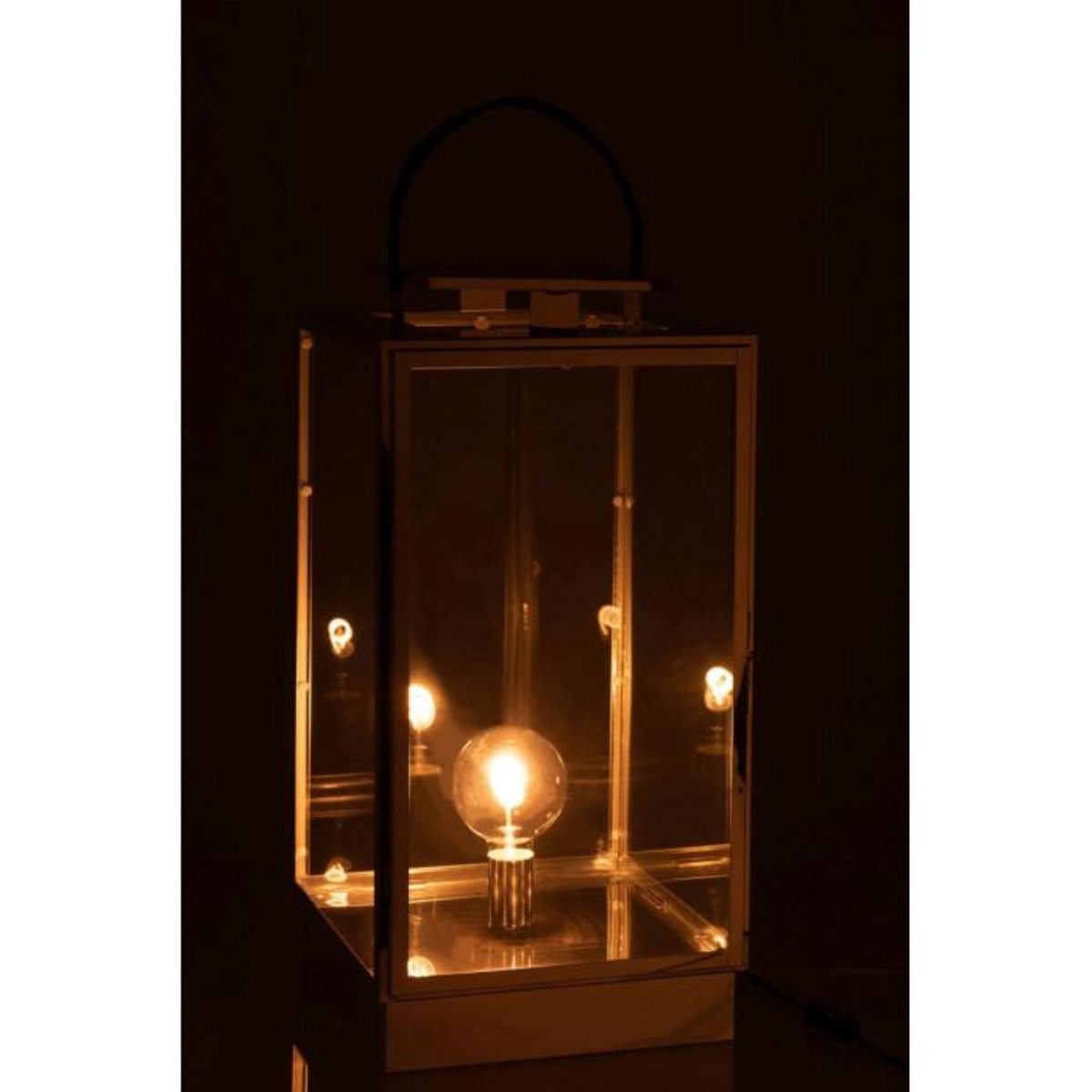 Paris Prix Lanterne en Verre  Rosalinda  76cm Argent