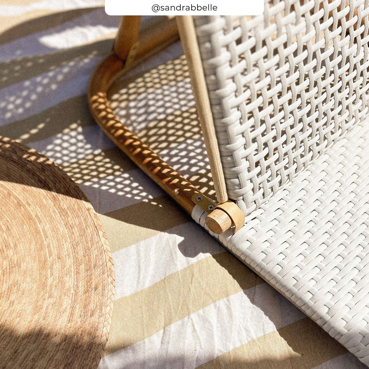 Rendez vous déco Chaise de plage terracotta pliable en tissage synthétique - Favignana