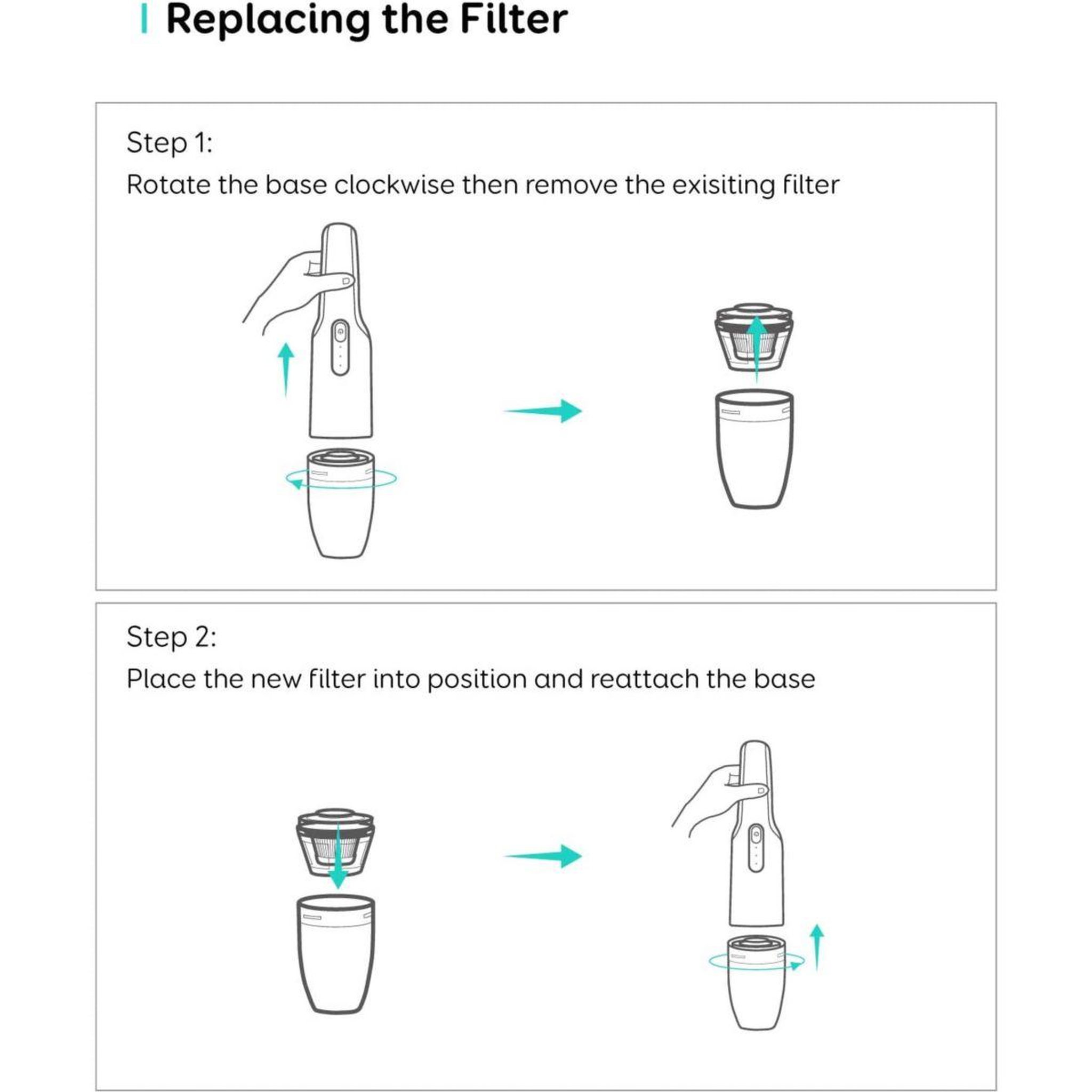 Voir la diapositive 2 : EUFY Filtre rechange lavable x4 protection aspirateur main homevac h11