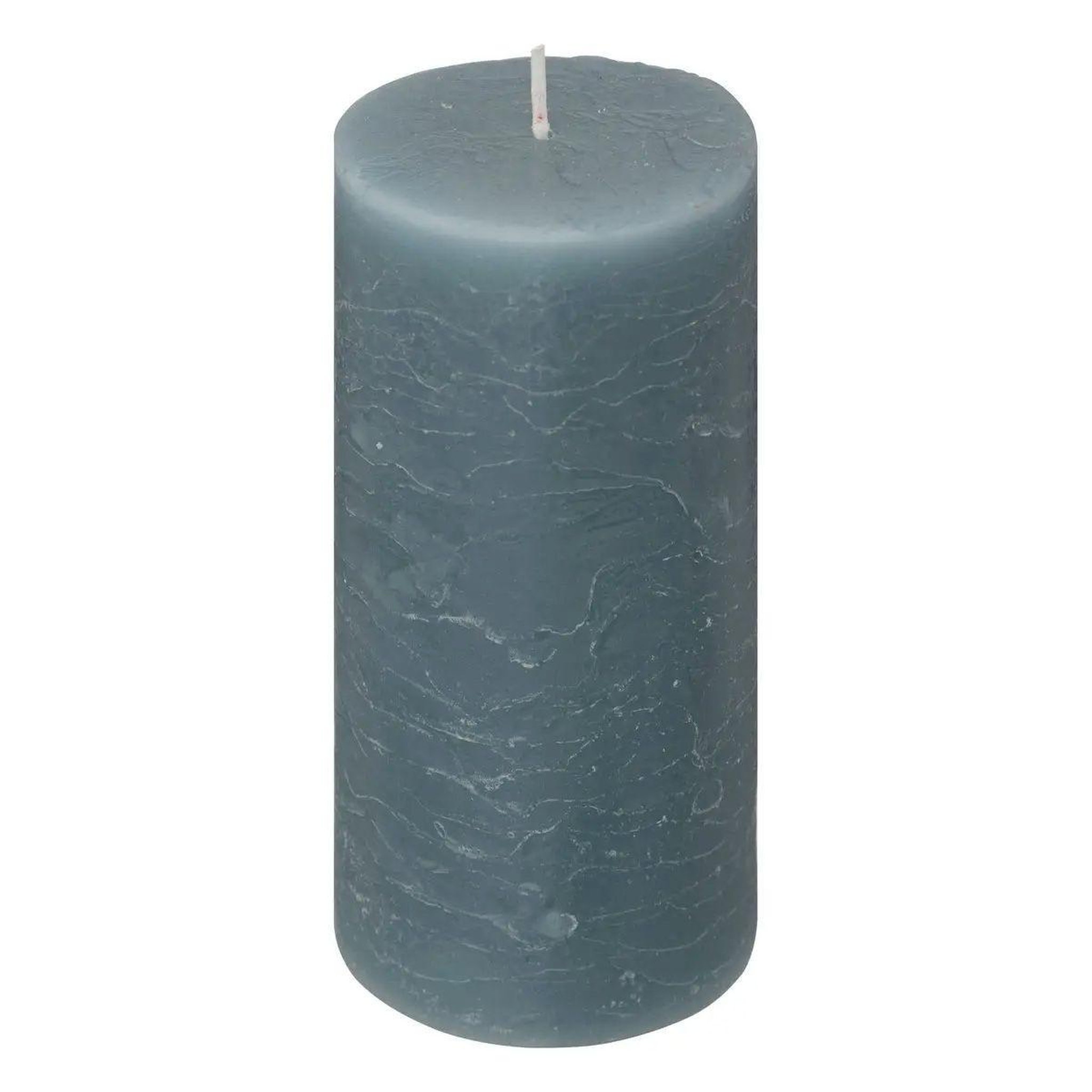 ATMOSPHERA Bougie cylindrique  rustic  14cm bleu orage