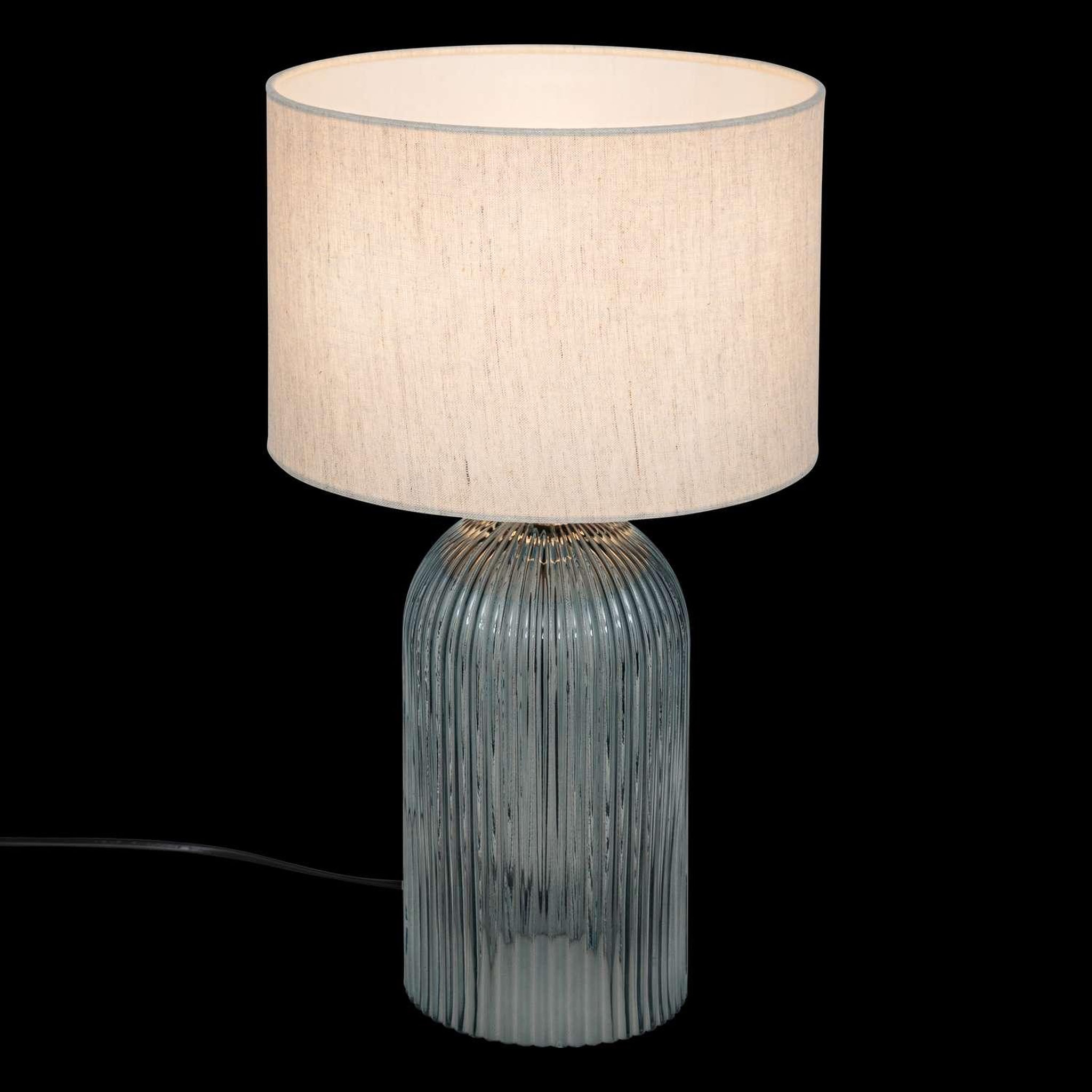 Voir la diapositive 5 : ATMOSPHERA Lampe cylindre en verre - h. 42,5 cm - bleu