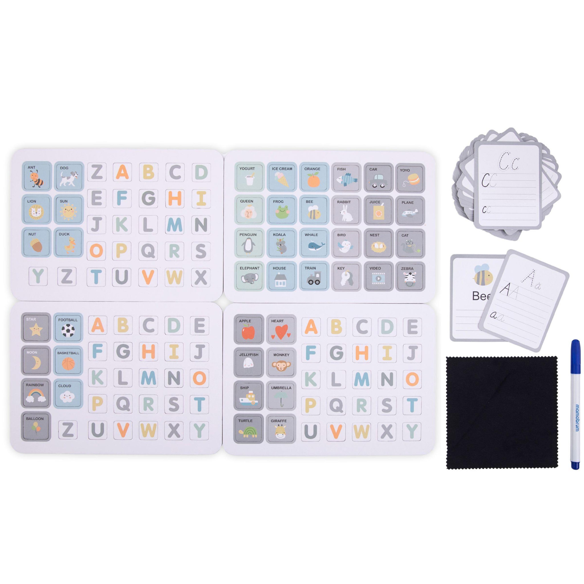 Voir la diapositive 4 : MAMABRUM Puzzle Magnétique Éducatif Alphabet et Mots avec Cartes et Lettres pour Enfants dès 3 Ans