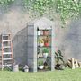Voir la diapositive 2 : OUTSUNNY Serre de jardin balcon étagère serre 4 niveaux 0,7L x 0,5l x 1,6H m acier galvanisé bâche amovible PE haute densité blanc