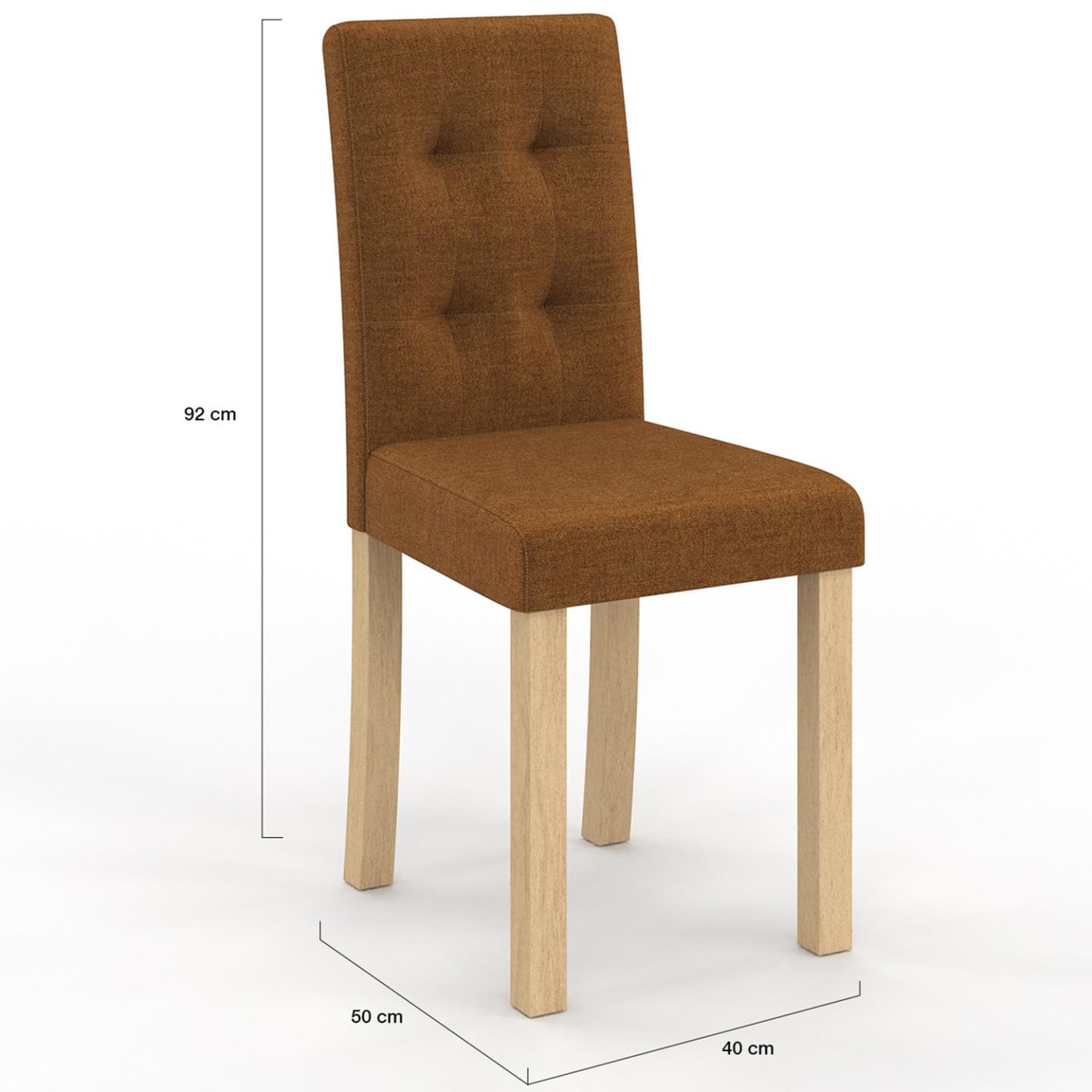 Voir la diapositive 5 : ID MARKET Lot de 6 chaises polga capitonnées mix color taupe, beige et marron