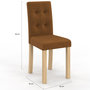 Voir la diapositive 5 : ID MARKET Lot de 6 chaises POLGA capitonnées mix color taupe, beige et marron
