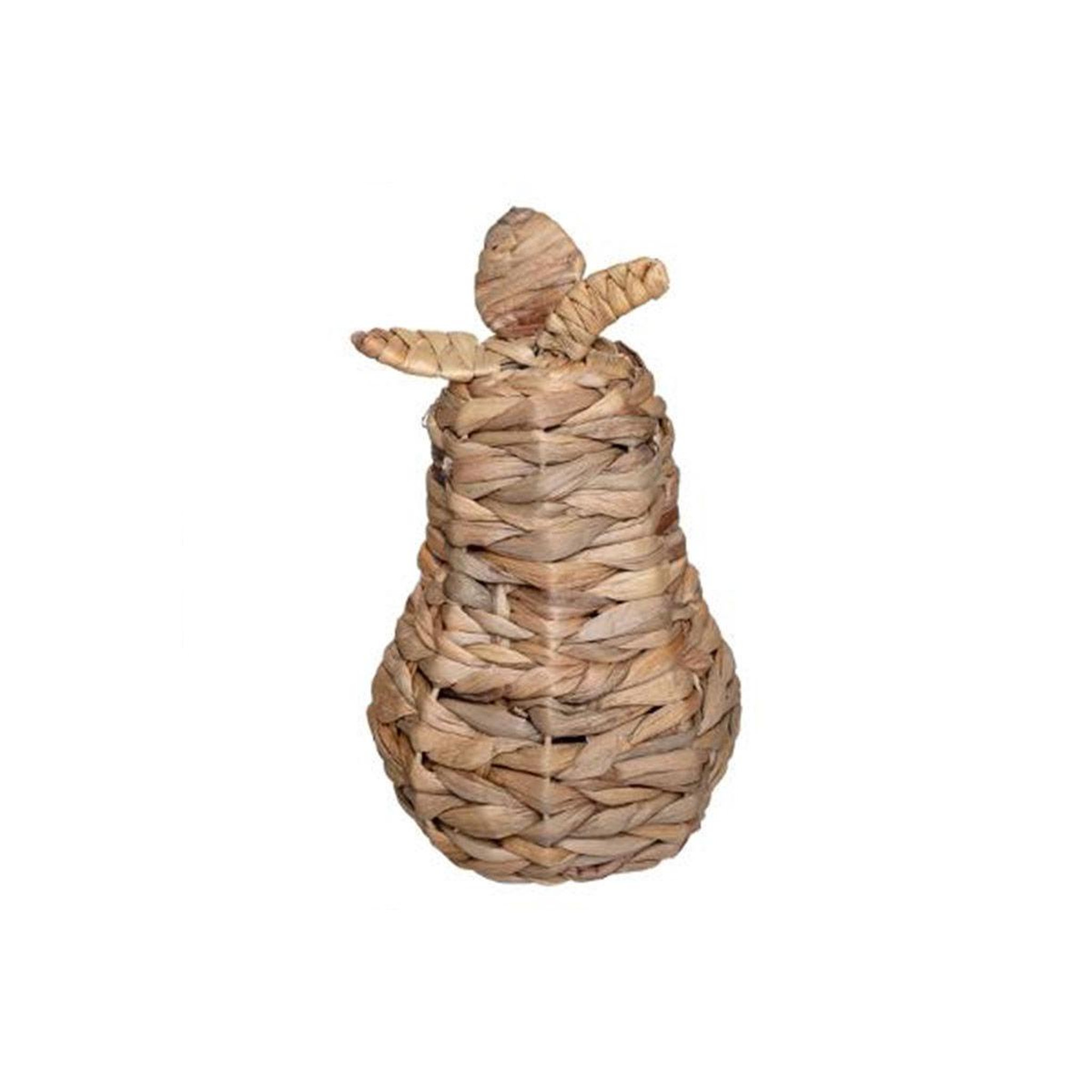 ATMOSPHERA Poire déco à poser  vannerie  27cm naturel