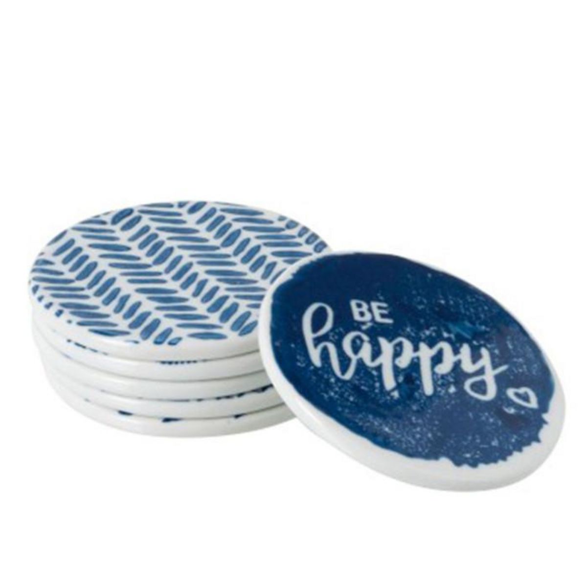 Paris Prix Lot de 6 Dessous de Verre  Sea  9cm Bleu & Blanc