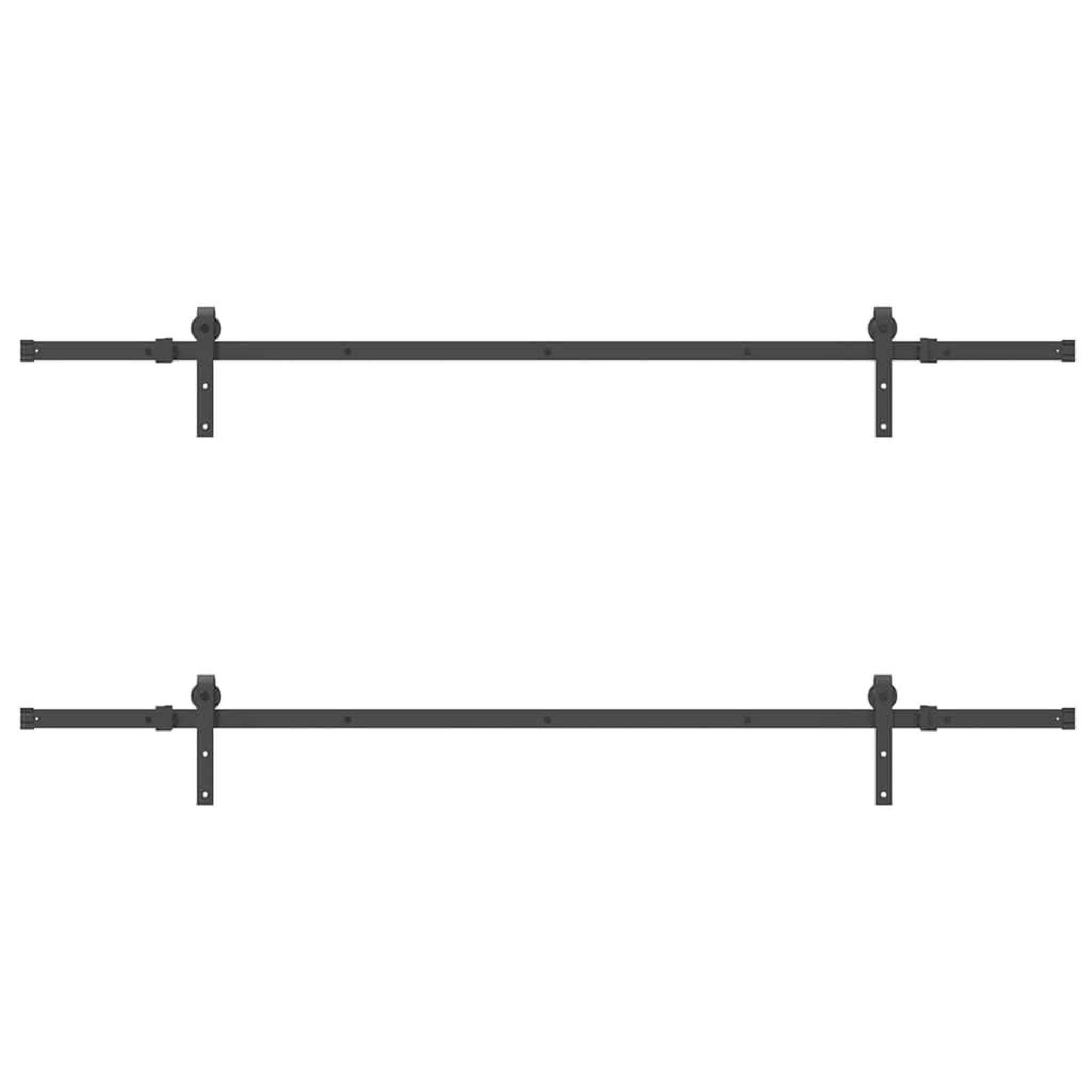 Voir la diapositive 5 : VIDAXL Kit de quincaillerie de porte coulissante 427 cm acier noir