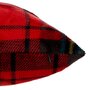 Voir la diapositive 2 : ATMOSPHERA Coussin Tartan en Flanelle  Brody  40x40cm Rouge