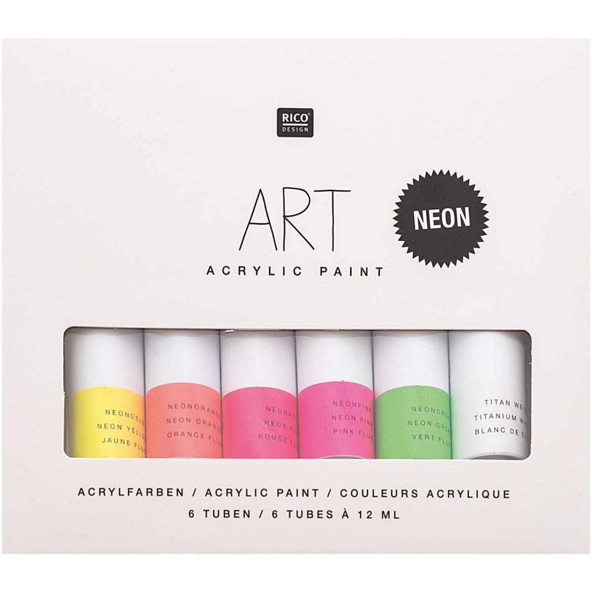 RICO DESIGN Peinture Art Acrylic Set Fluo