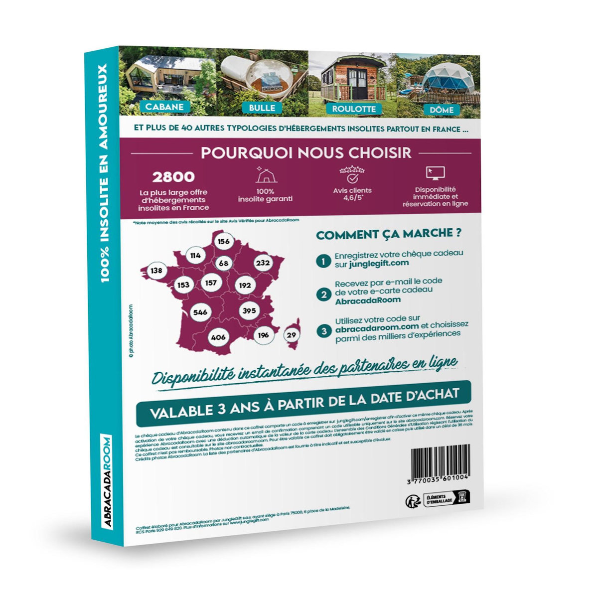 ABRACADAROOM Coffret cadeau Abracadaroom - 100% insolite en amoureux