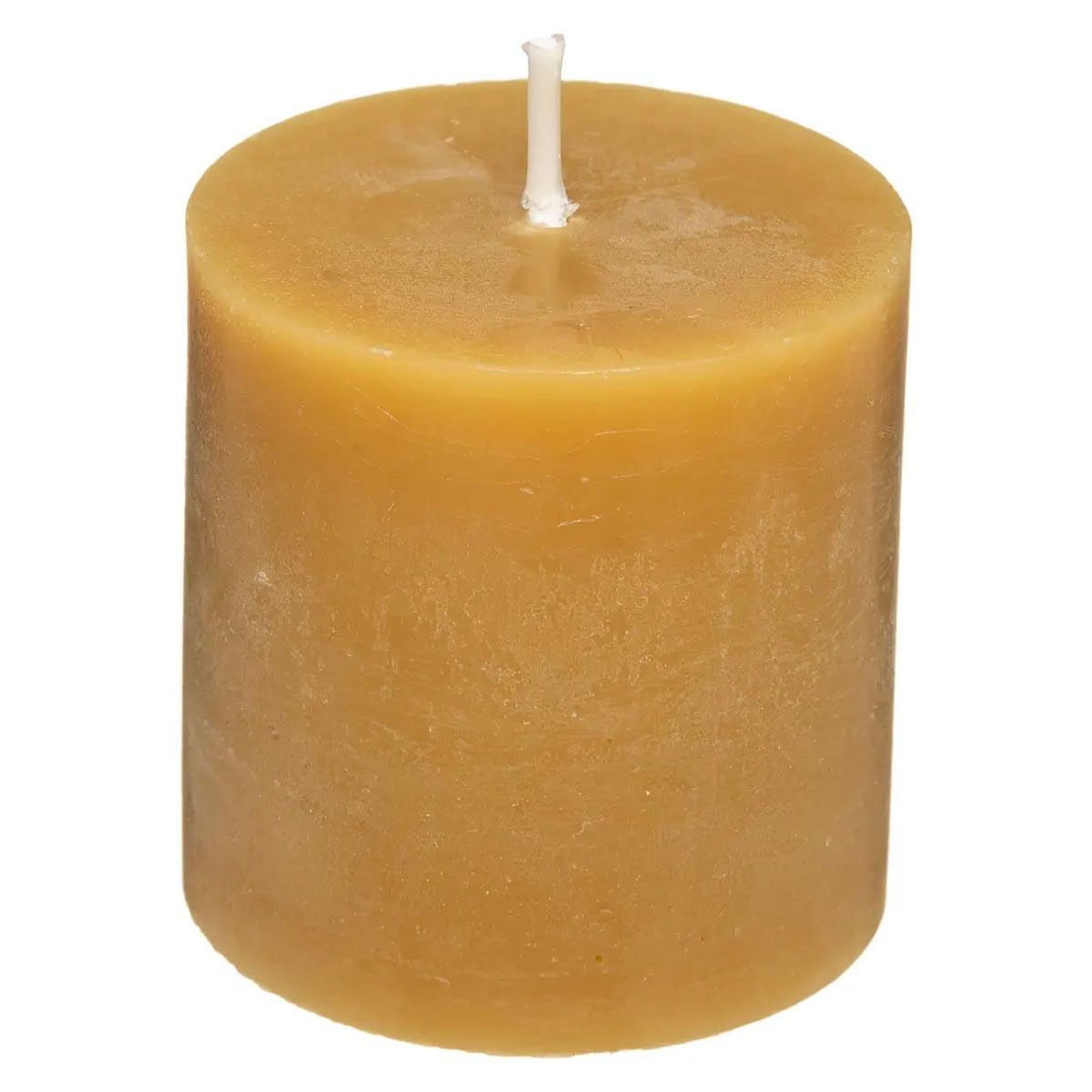 COMPTOIR DE LA BOUGIE Lot de 4 Bougies Votives  Rustic  4,5cm Jaune