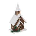 ATMOSPHERA Église Lumineuse Déco  LED  27cm Marron
