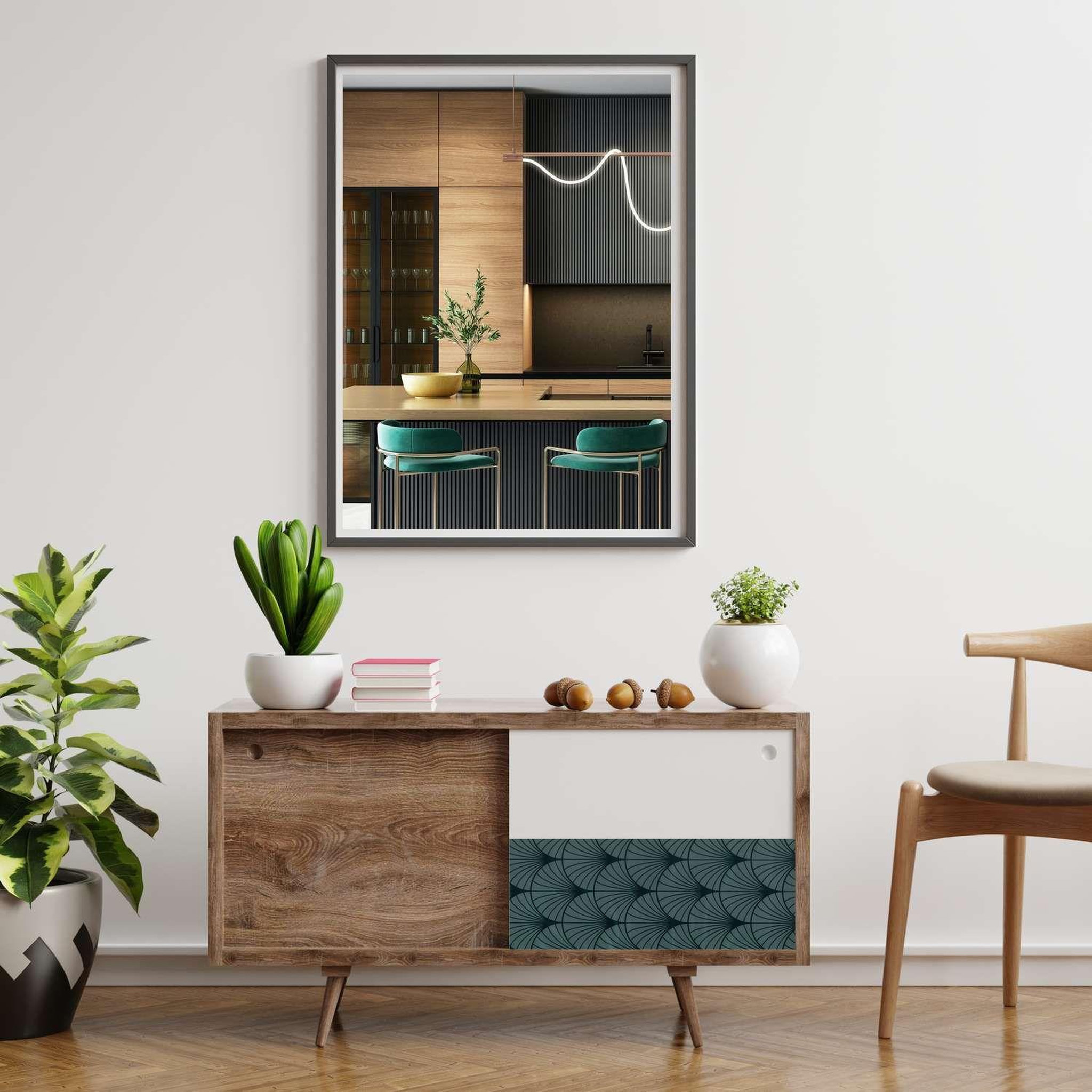 Voir la diapositive 2 : HABITABLE Adhésif décoratif pour meuble effet art déco - 200 x 45 cm - noir