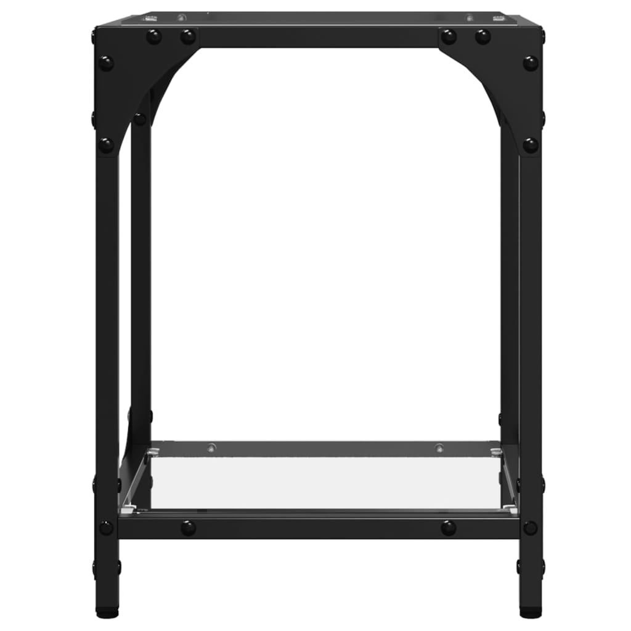 Voir la diapositive 5 : VIDAXL Table basse avec dessus en verre transparent 30x30x40 cm acier