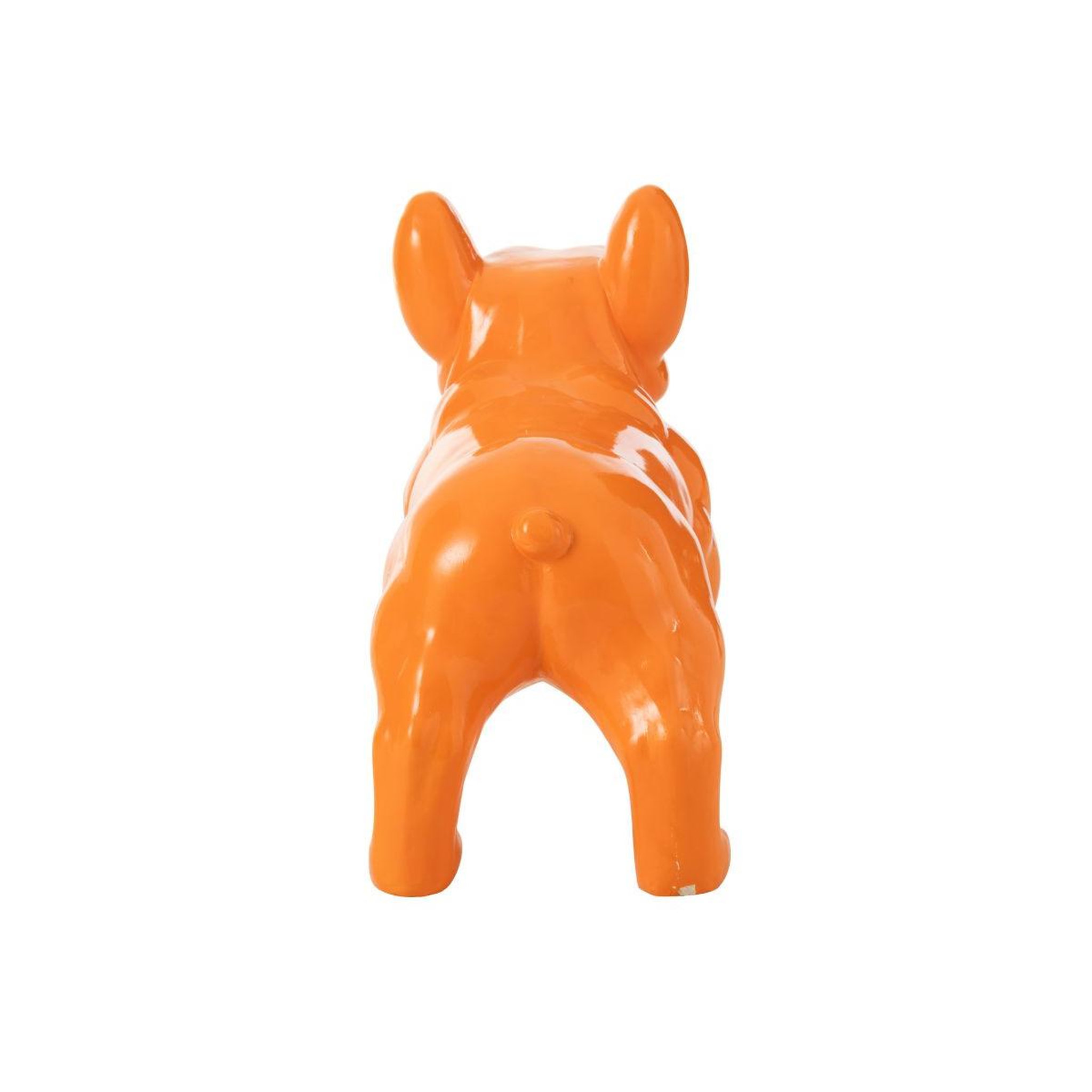 Voir la diapositive 4 : J-LINE Statue déco  bulldog  88cm orange