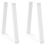 VIDAXL Pieds de table basse forme de V 2 pcs blanc 50x(72-73) cm acier