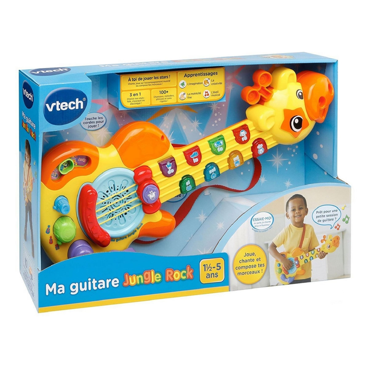 VTECH Ma guitare girafe interactive Jungle rock 