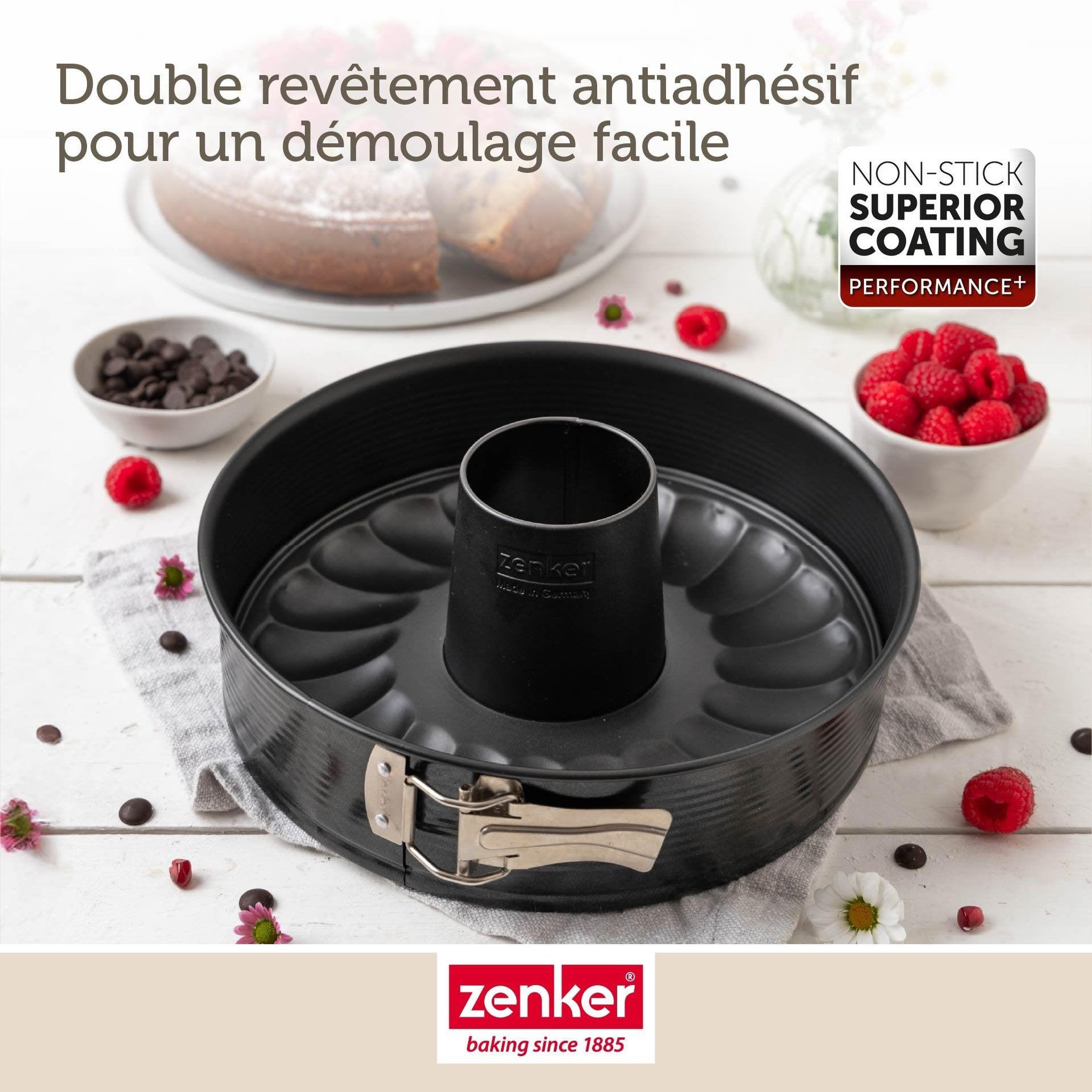 Voir la diapositive 6 : ZENKER Moule à manqué et à savarin double fond 24 cm zenker perfectback+