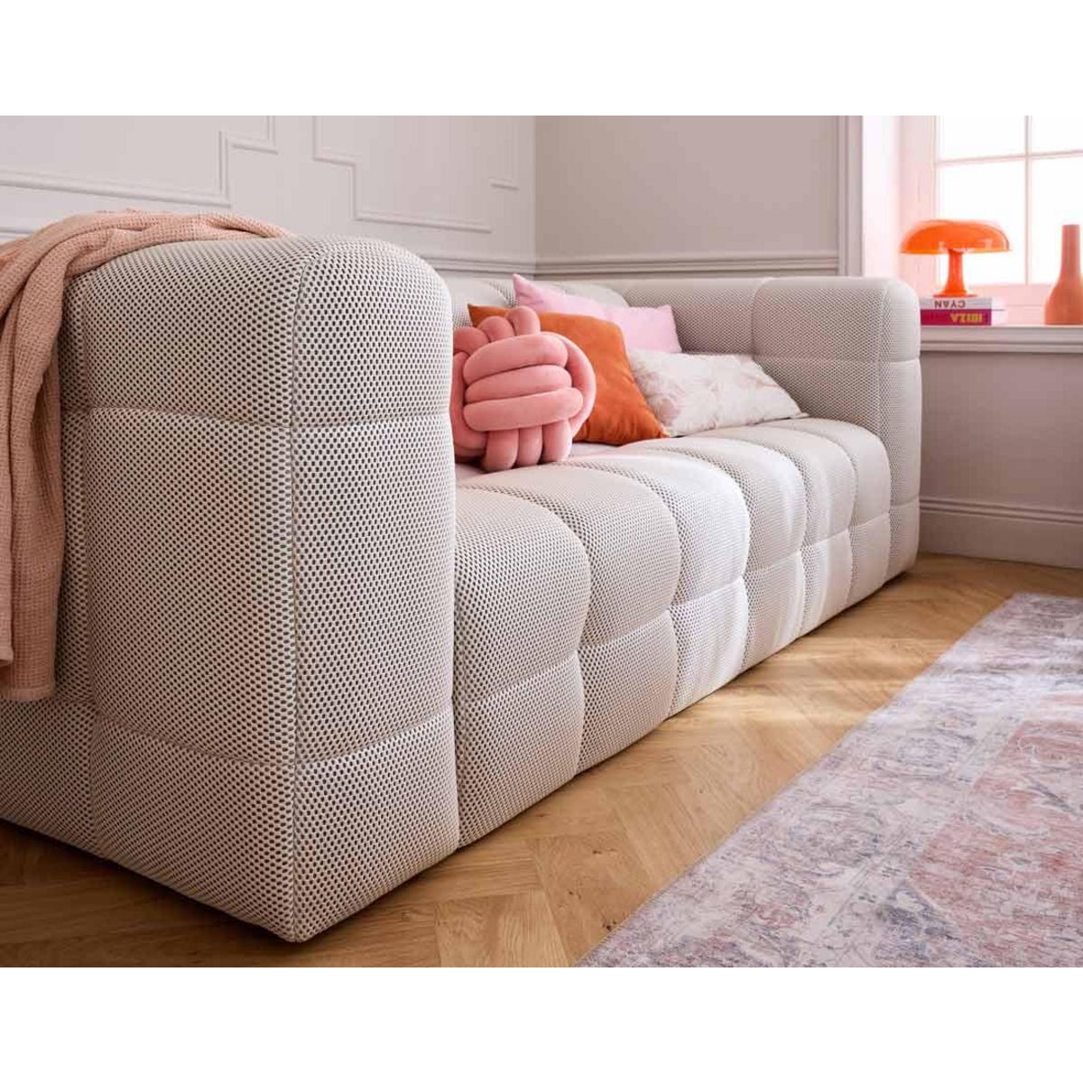 LISA DESIGN Suzano - canapé 3 places - en tissu mailles 3d