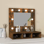 Voir la diapositive 3 : VIDAXL Armoire a miroir avec LED Chene fume 60x31,5x62 cm