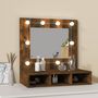 Voir la diapositive 3 : VIDAXL Armoire a miroir avec LED Chene fume 60x31,5x62 cm