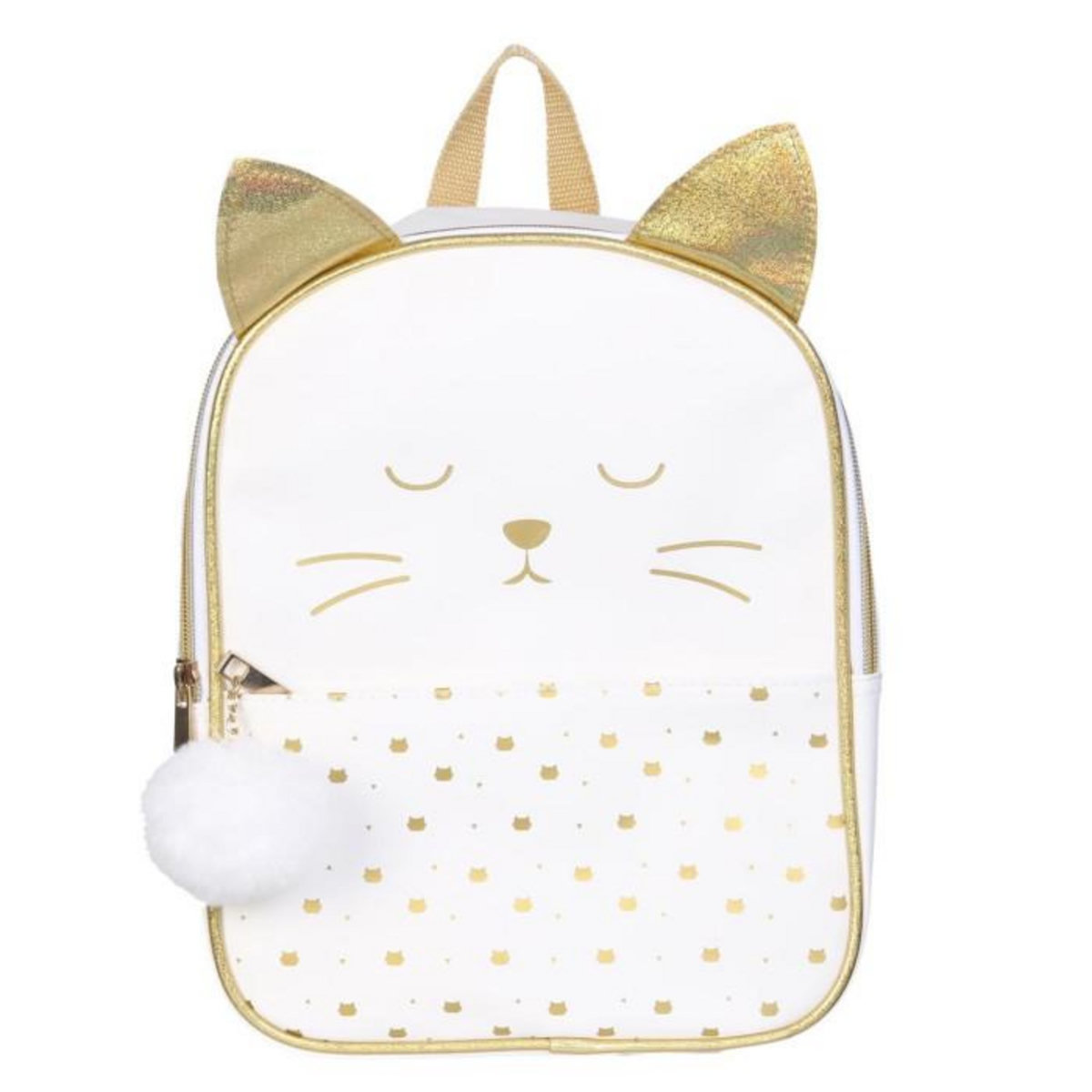 Paris Prix Sac à Dos Enfant  Chat  28cm Blanc