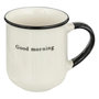 Voir la diapositive 2 : SECRET DE GOURMET Lot de 4 Mugs sur Rack  Alix  20cl Blanc & Noir