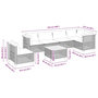 Voir la diapositive 6 : VIDAXL Salon de jardin avec coussins 7 pcs gris resine tressee