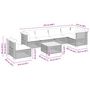Voir la diapositive 6 : VIDAXL Salon de jardin avec coussins 7 pcs gris resine tressee