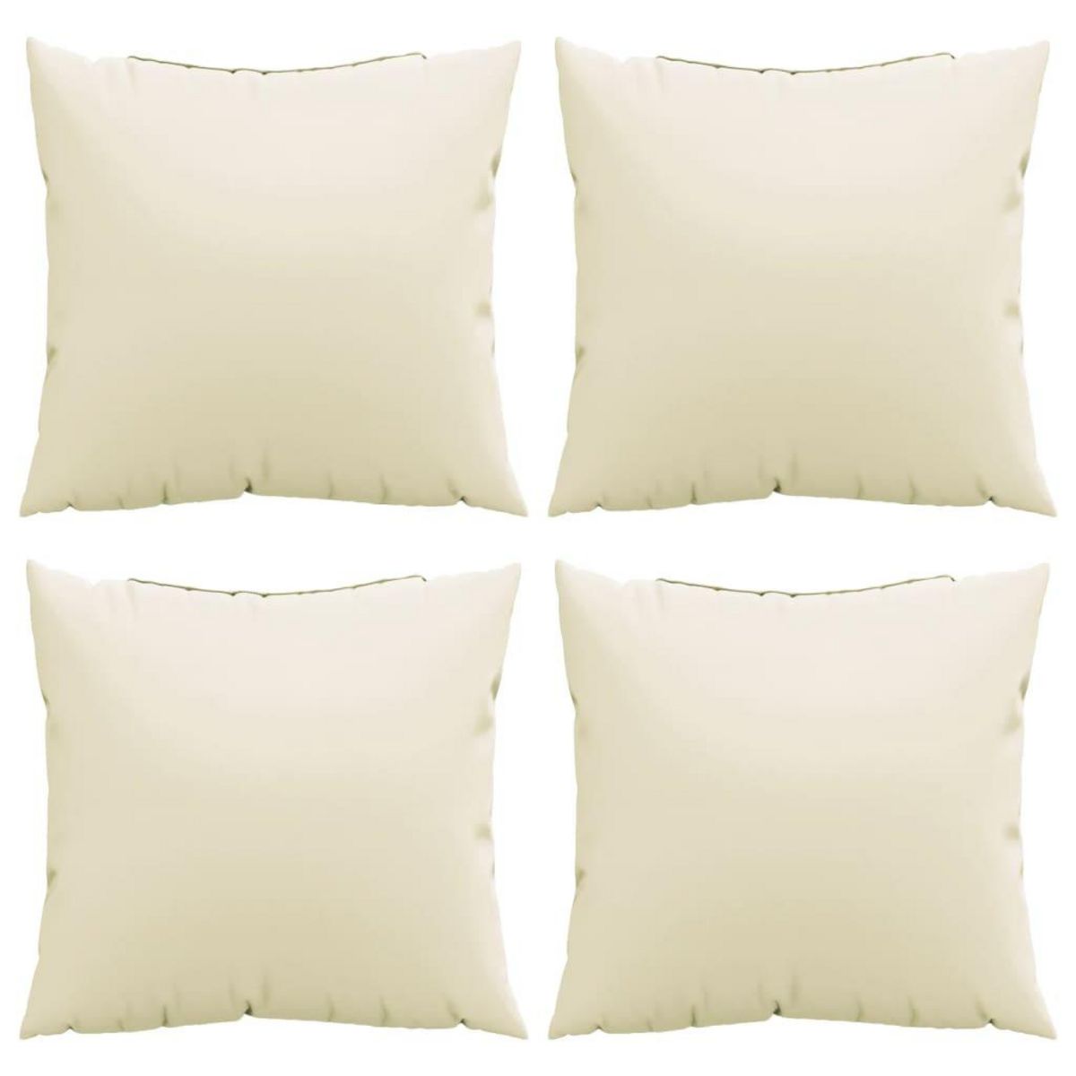 VIDAXL Coussins de canape lot de 4 creme 60x60 cm tissu