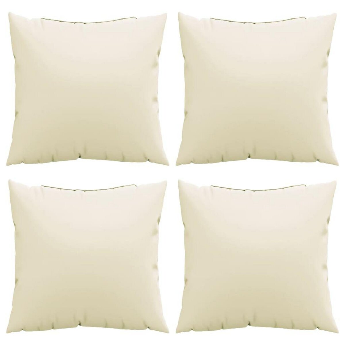 VIDAXL Coussins de canape lot de 4 creme 60x60 cm tissu