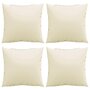 Voir la diapositive 4 : VIDAXL Coussins de canape lot de 4 creme 60x60 cm tissu