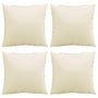 Voir la diapositive 4 : VIDAXL Coussins de canape lot de 4 creme 60x60 cm tissu