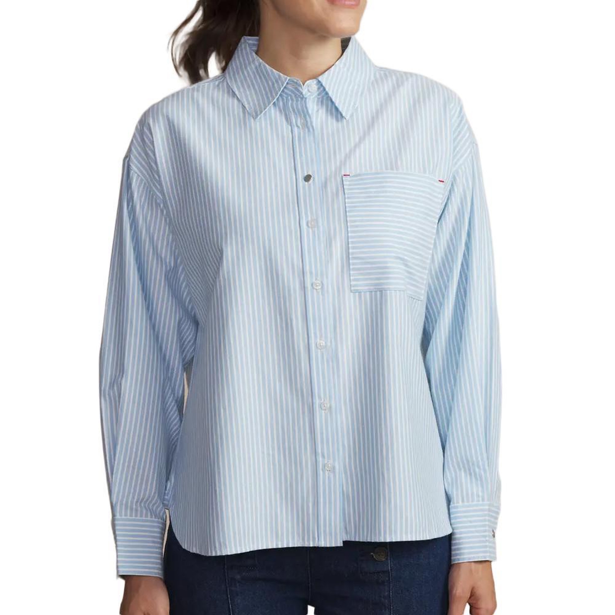 Voir la diapositive 2 : TBS Chemise rayures bleu femme tbs oxygene