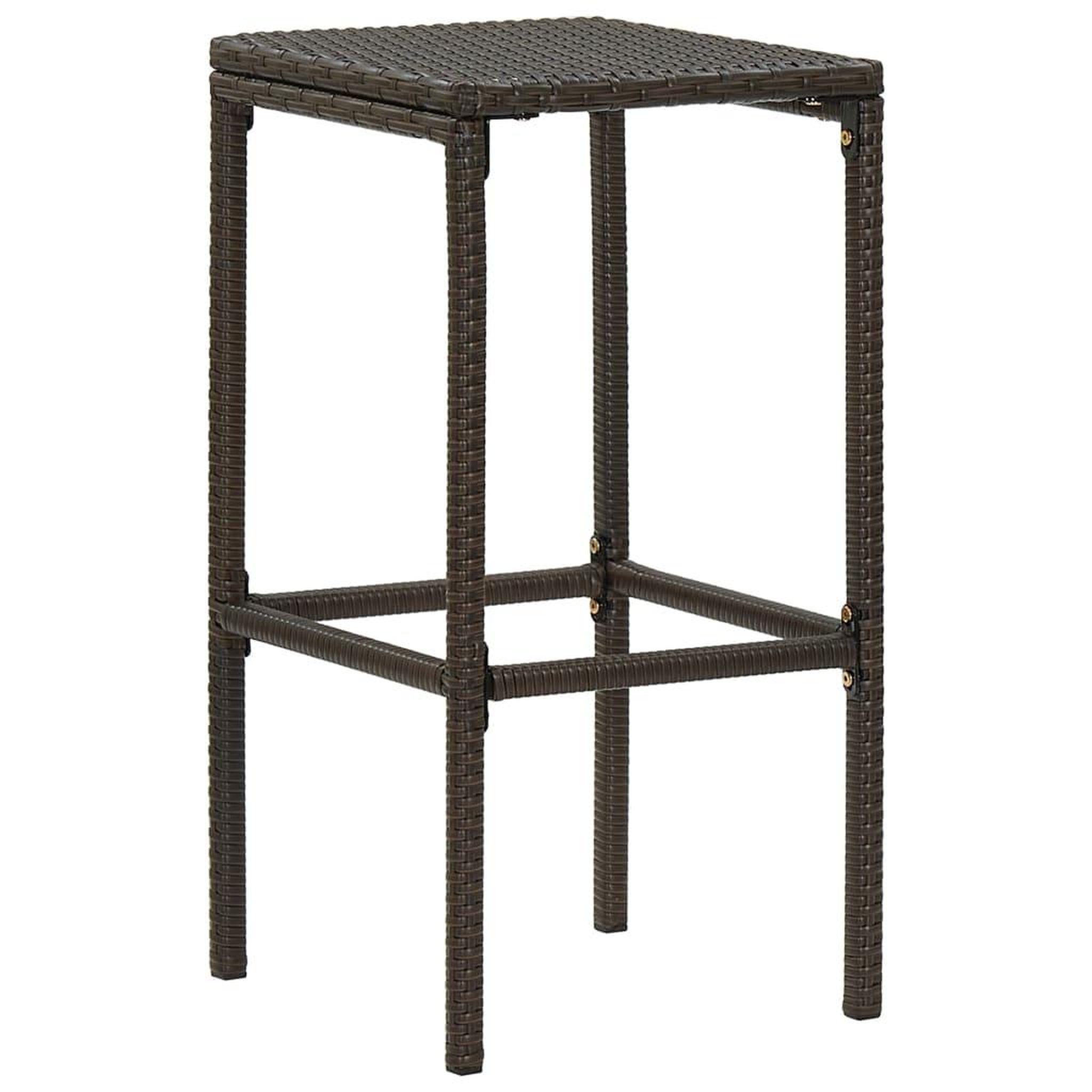 Voir la diapositive 5 : VIDAXL Ensemble de bar de jardin 7 pcs coussins Resine tressee Marron
